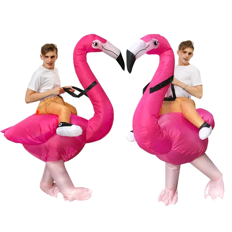 

2024 Flamingo Inflatable Costume Purim Cosplay Costume Dress Halloween Costume For Adult Men Women Party Carnival Suit