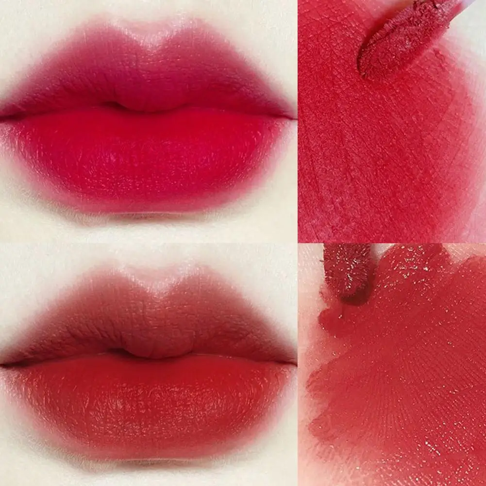 Batom líquido fosco fosco, 6 cores, à prova d'água, hidratante de longa duração, brilho labial vermelho fosco, cosméticos de beleza