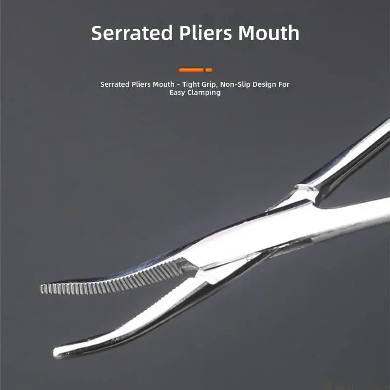 31BE Professional Fishing Pliers Rusts Resistant Stainless Steel with Extended Jaw for Depth Throat Hook Removal