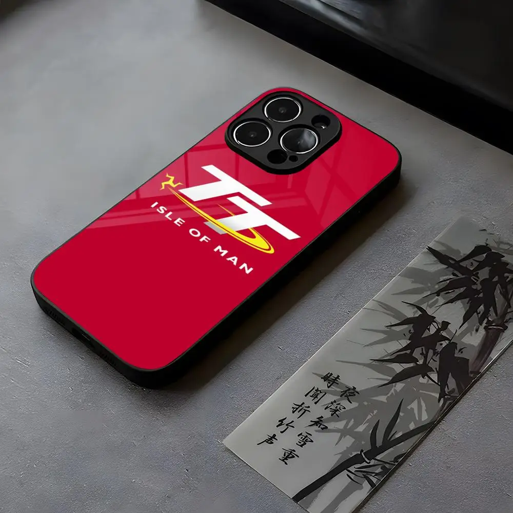 

TT Isle of Man Racing Phone Case Tempered Glass For iPhone 14 15 16 13 12 11 Pro XS Max Plus Mini X XR 8 SE2020 Coque