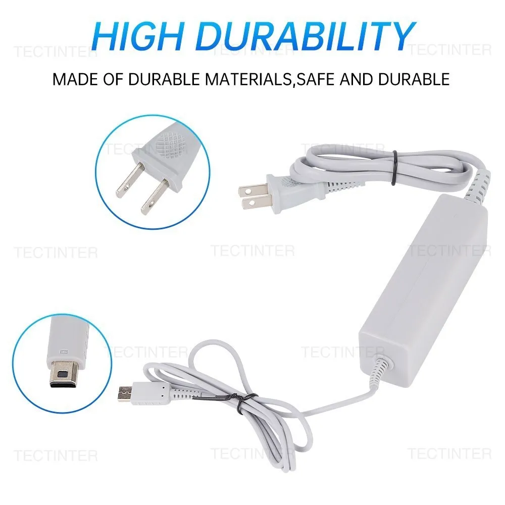 Chargeur adaptateur secteur pour console Wii U, alimentation électrique, compatible avec Nintendo Wii U, télécommande, chargeur mural, prise EU, US