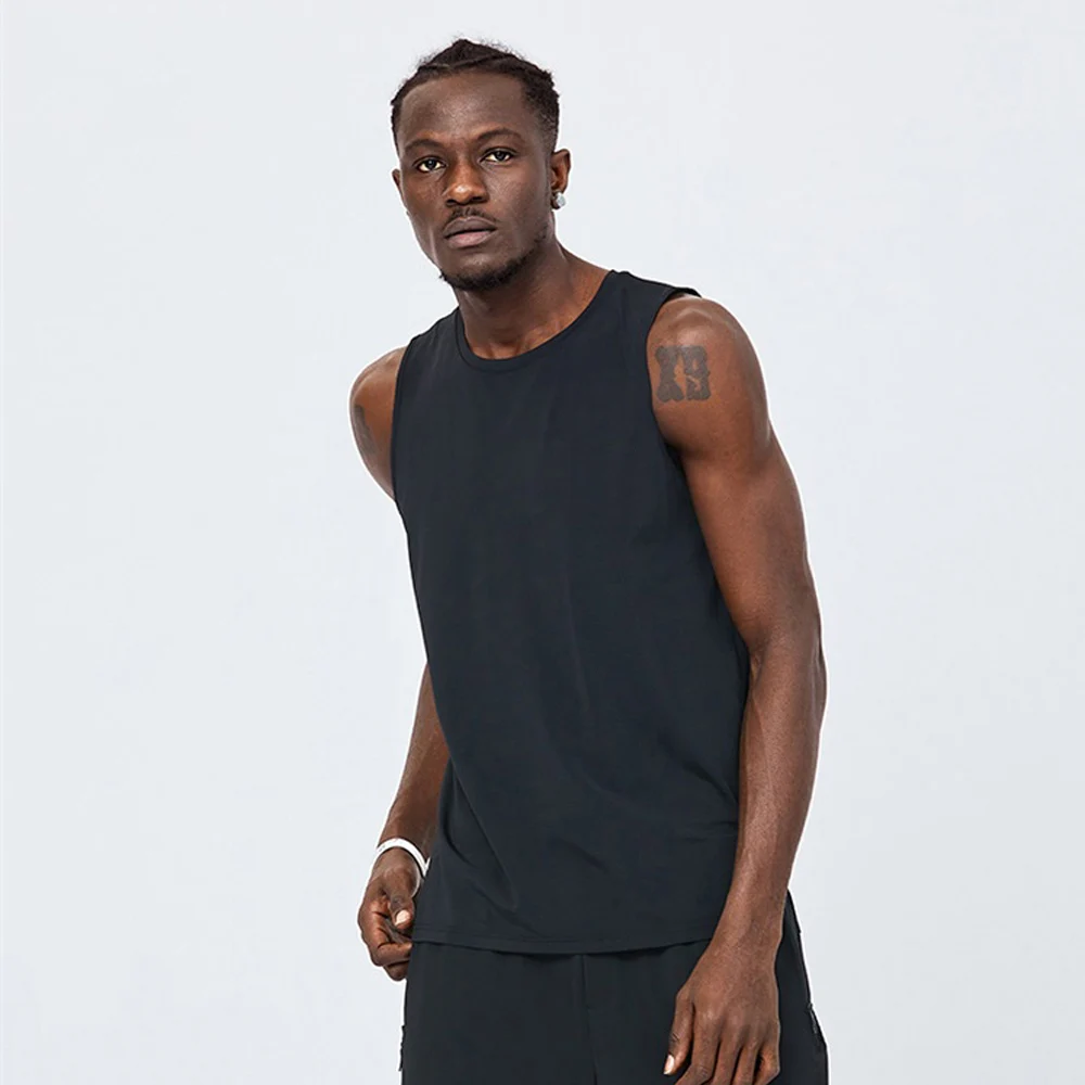남성 런 조끼 농구 탱크 탑 스피드 피트니스 민소매 셔츠