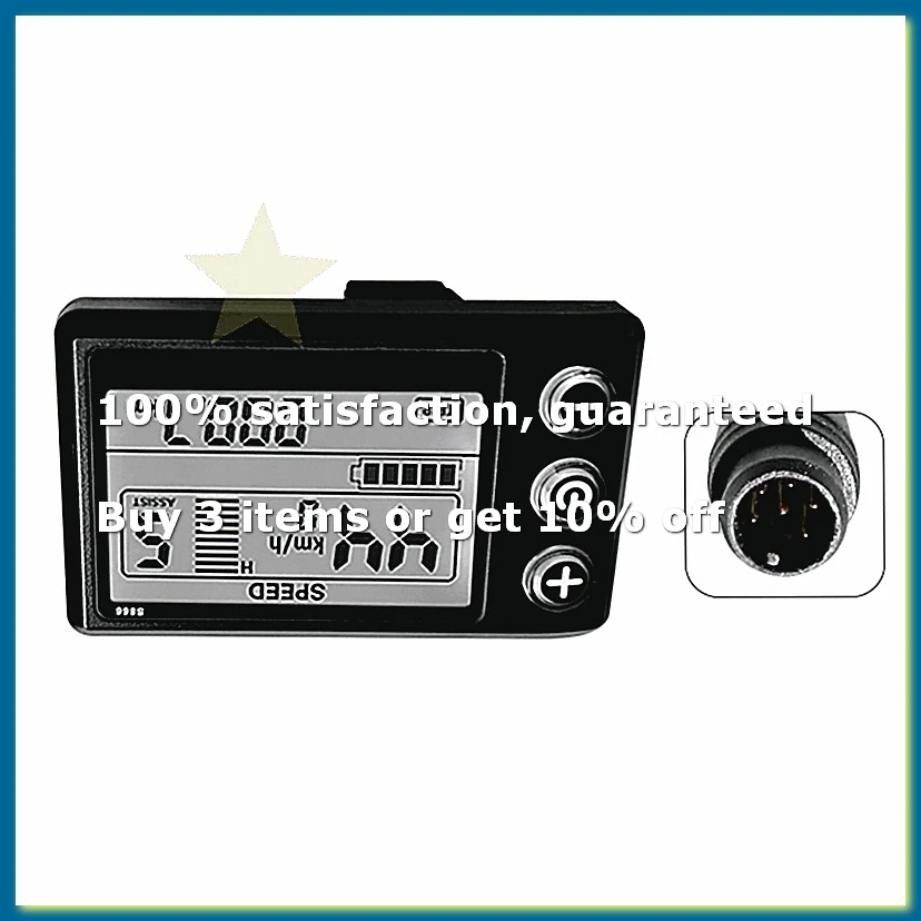 LCD-S866 Electric Bike LCD Display Meter Dashboard Display Panel 24V 36V 48V for Electric Scooter 6PIN-WDL