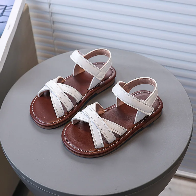 Baby girls shoes sandal soft bottom princess sandals children flat sandal 1-6years old kids summer shoes open toe sandals silver