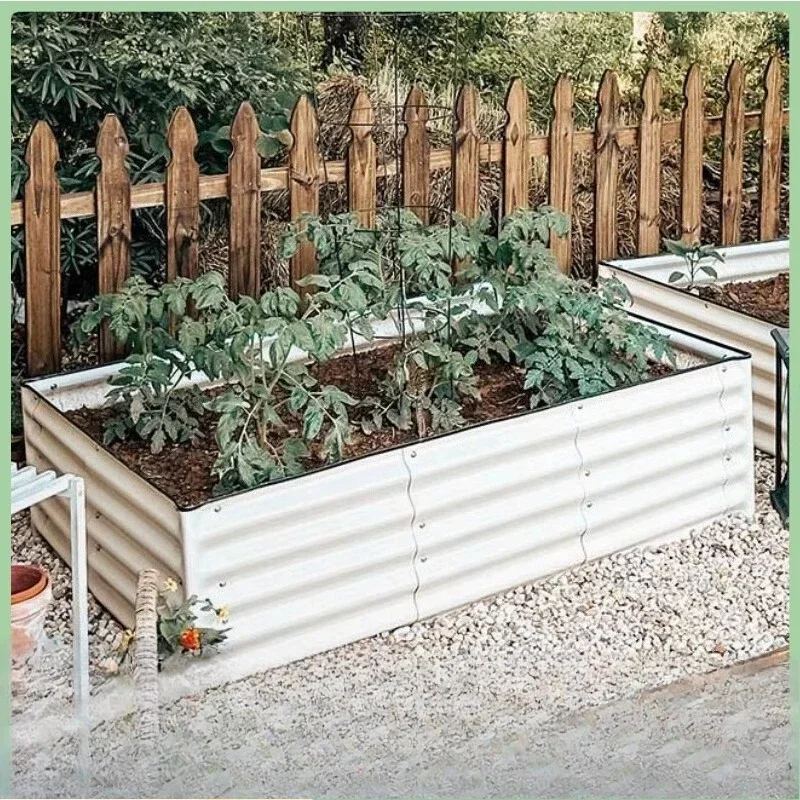 One Meter Rectangle Metal Flower Pot Vegetable Garden Planting Box - Garden Plant Container
