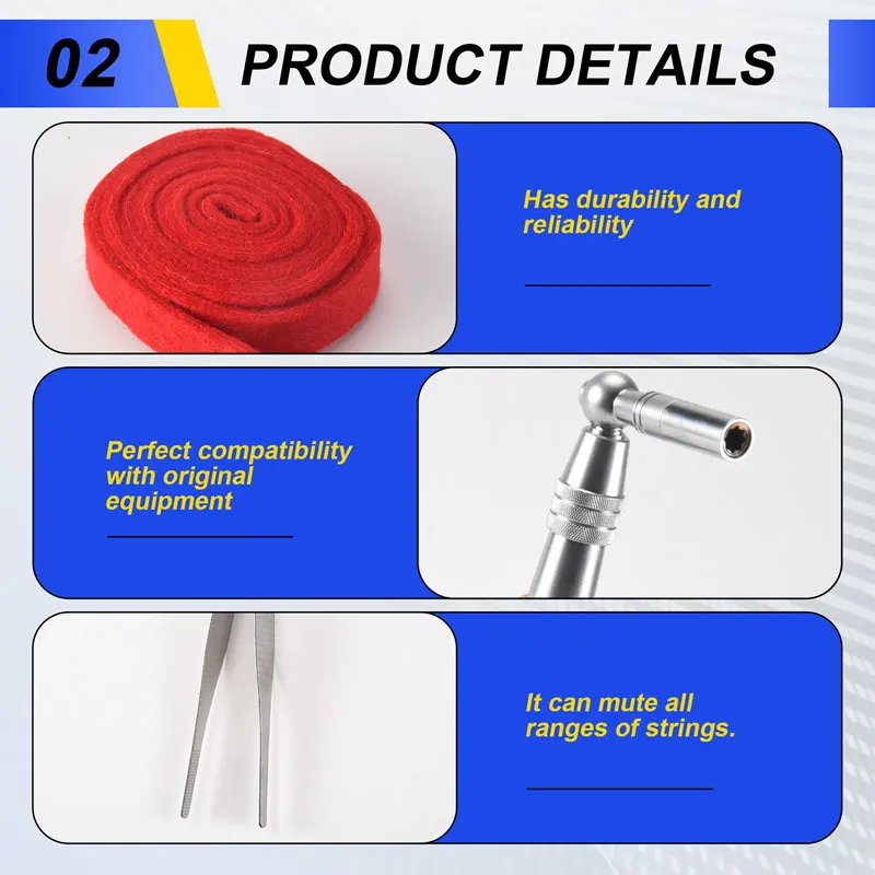 ピアノチューニングキット 16 個プロフェッショナルピアノチューナーツールセットレンチハンマーミュートフォークドライバーベルトピンセット Clipabht