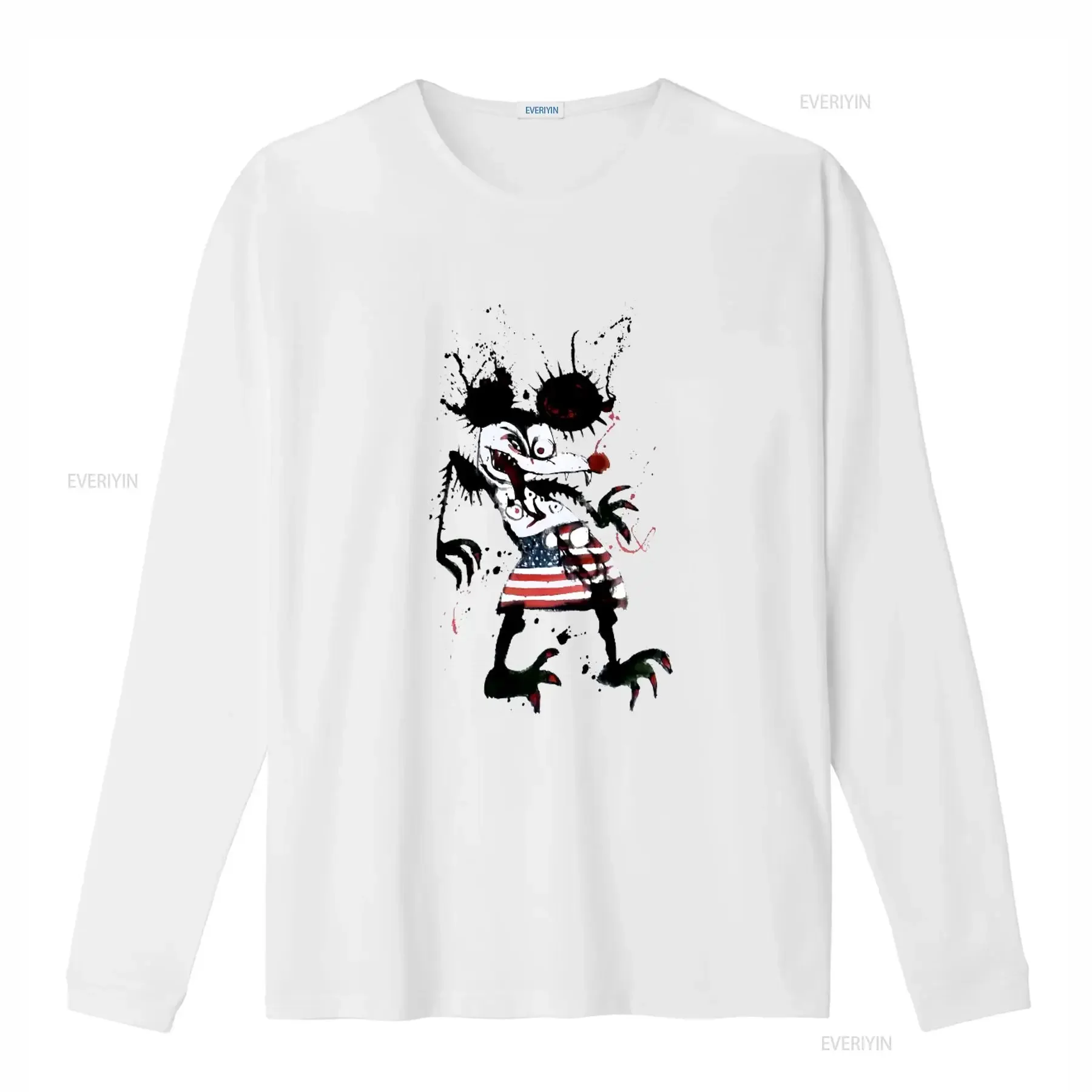Fear and Loathing in Las Vegas Hitchhikers Original Movie T Shirt with Unique Monster Print American Flag Design vintage