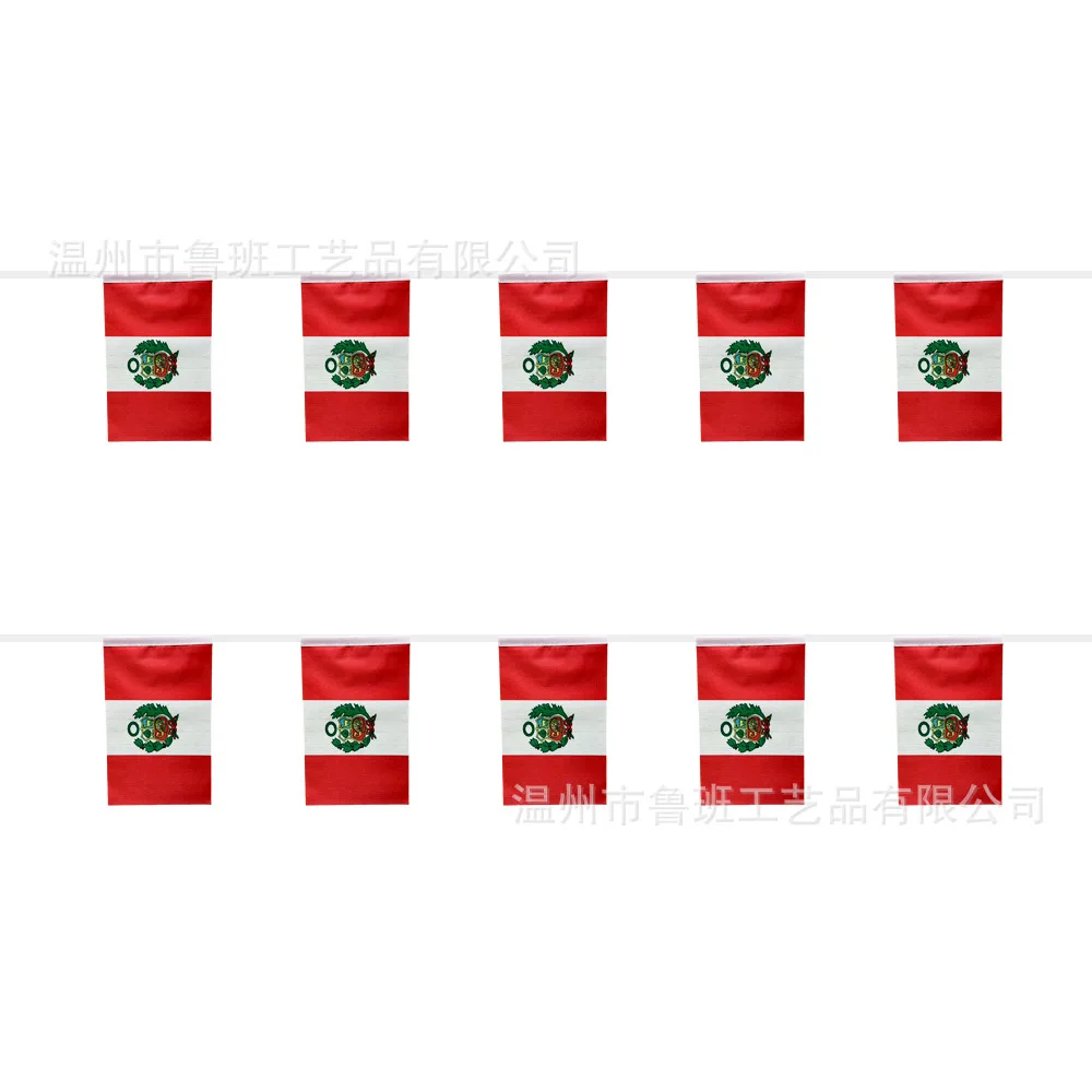 

SKY FLAG peru bunting flags 14x21cm 20pcs/lot peru String flags Pennant Banner for Festival Party decoration