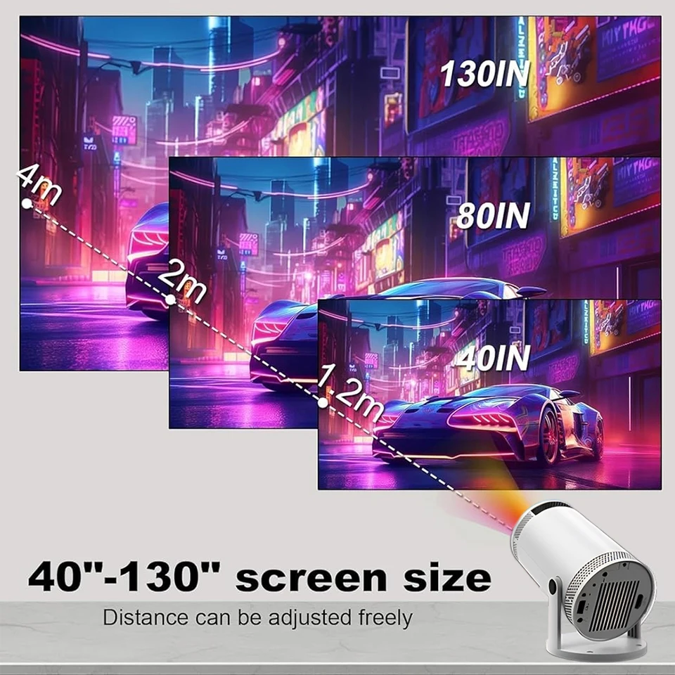 KaiAqua FY300 Projector 4K HD Video Portable Projectors BT WIFI6 Auto Keystone Smart Home 1080P Support Home Mini Theater Cinema