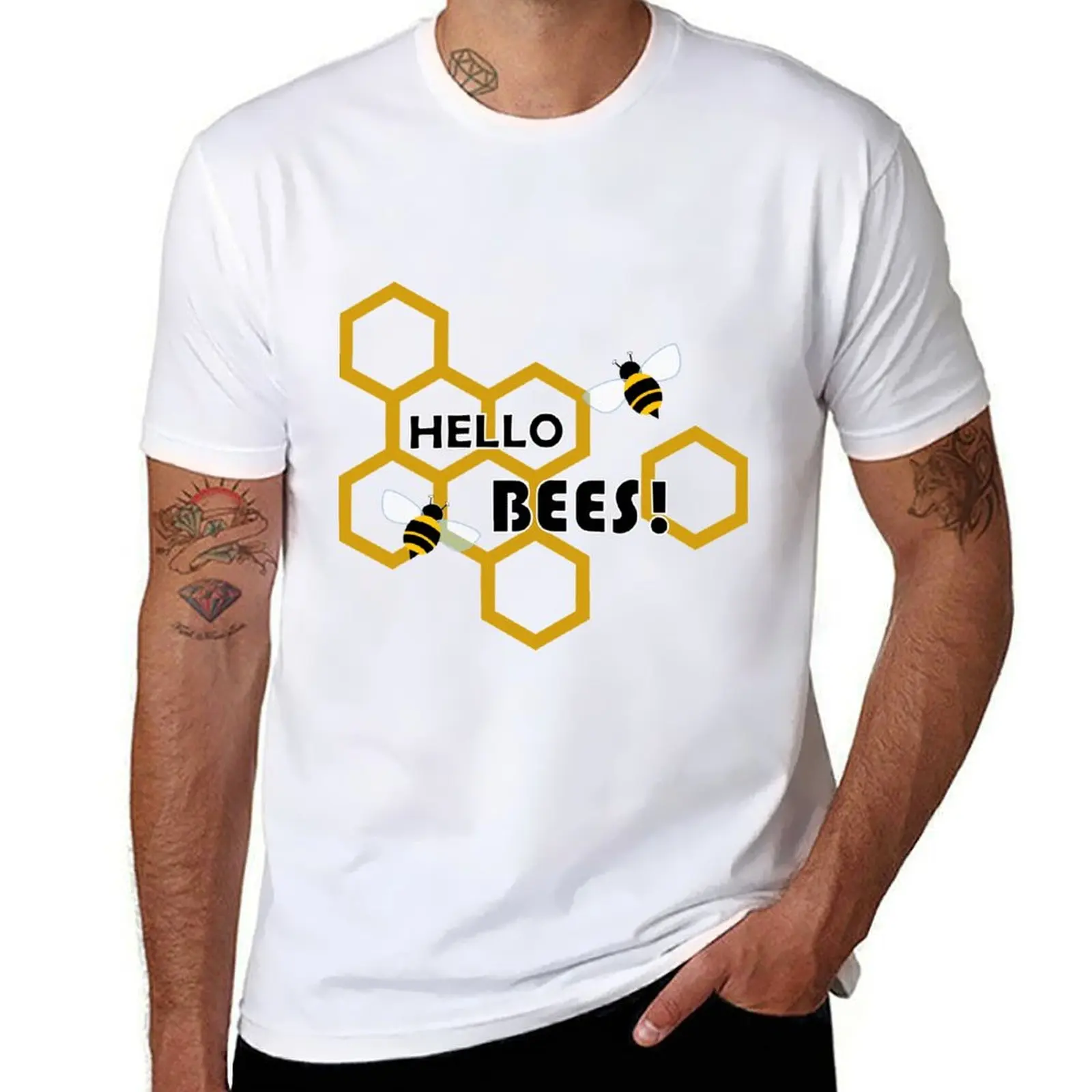 

Hello Bees T-Shirt essential t shirt man t shirts for men casual T-Shirt