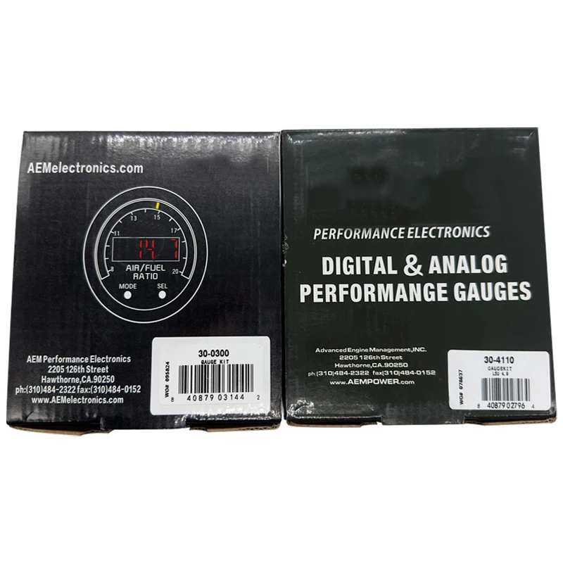 30-0300 30-4110 X-Series Wideband O2 Air Fuel Ratio Gauge Kit OEM LSU 4.9 0258017025 Oxygen Sensor w/Original Box+ for AEM Decal