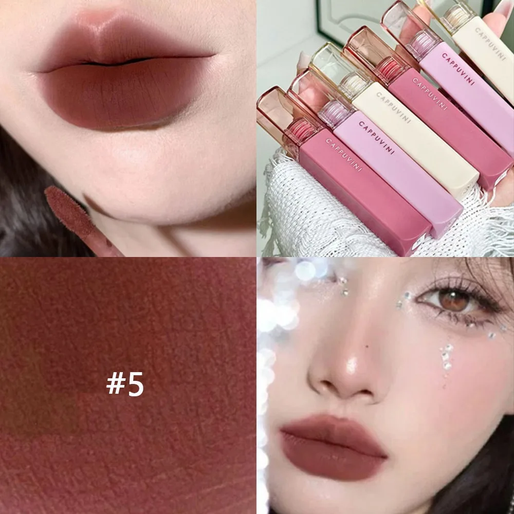 新しい9色マットリップグレイズ防水ベルベットリキッドリップスティック長持ちマットリップグロス女性女の子ギフト