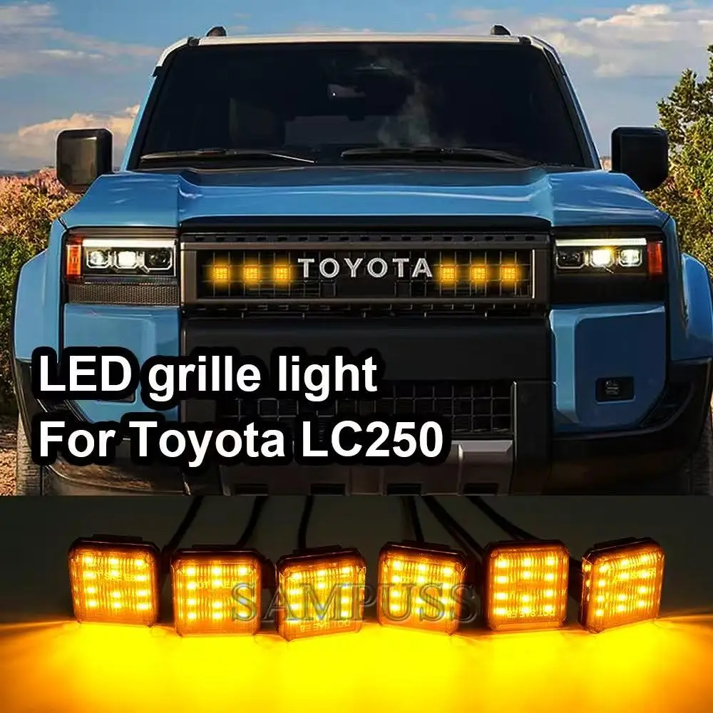 

4PCS/6PCS Suitable for Toyota 24 Prado LC250 center grille light Daytime running light (special car)
