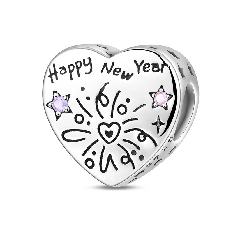 

New 925 Sterling Silver Celebrating The New Year Charms Beads For Women Fit Original Bracelet DIY Jewelry Gifts