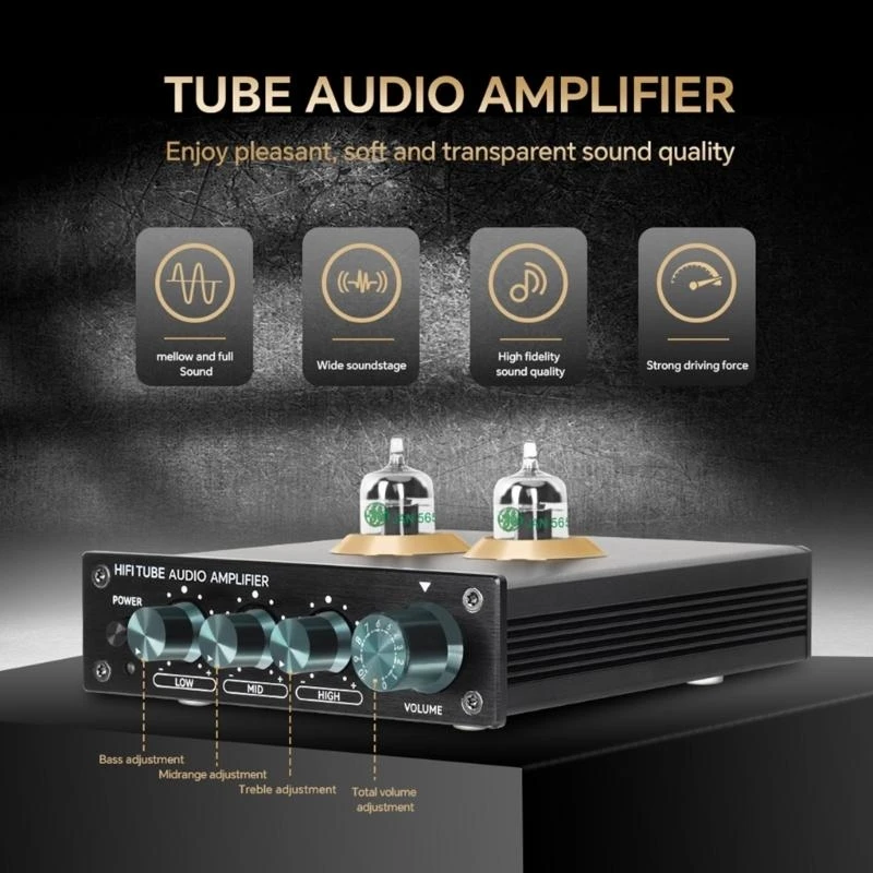 

462B Sound Preamplifier Vacuum Tube Amplifiers Buffers Treble Bass Adjustment Preamp