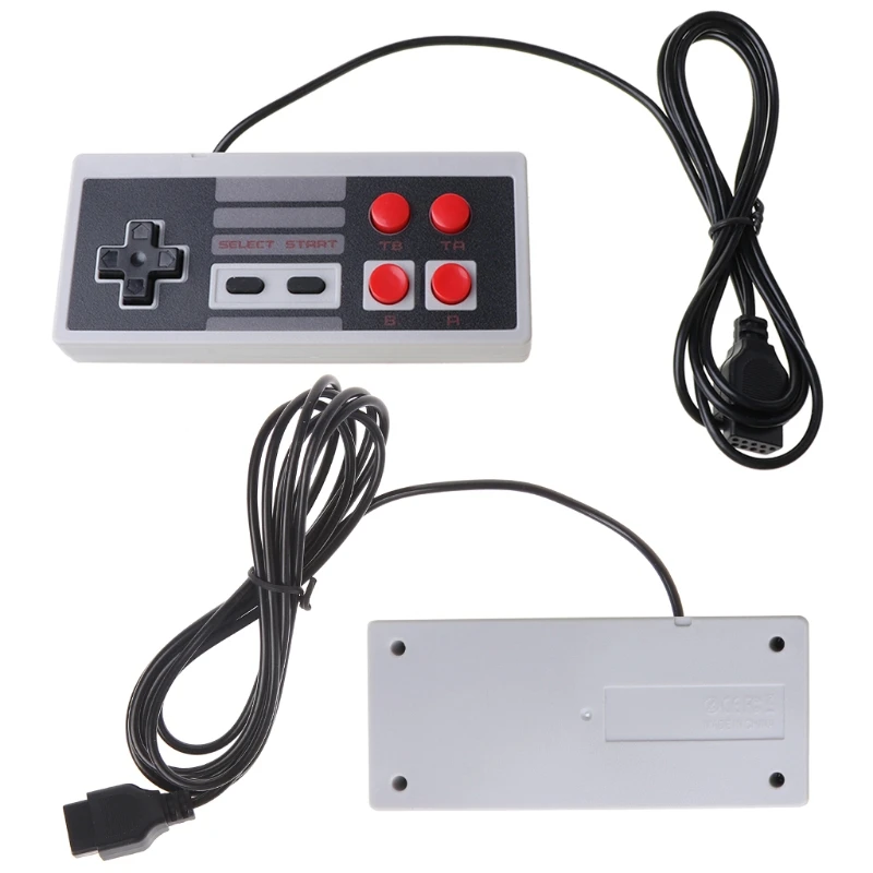 hot 2PCS Handle Game Controller Classic Wired 2 Buttons 4 Buttons For 9 Pin NES Gaming Accessories Universal Joystick