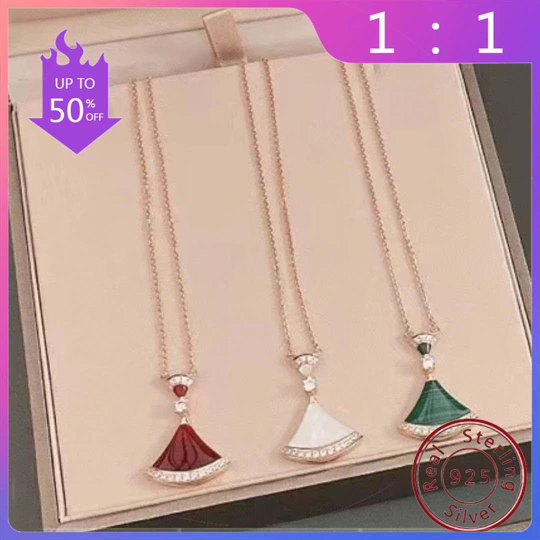 925 High-quality Women\'s Jewelry Necklace Is Like A Rainbow, Which Takes You Into The Fairy Tale World To Meet Prince