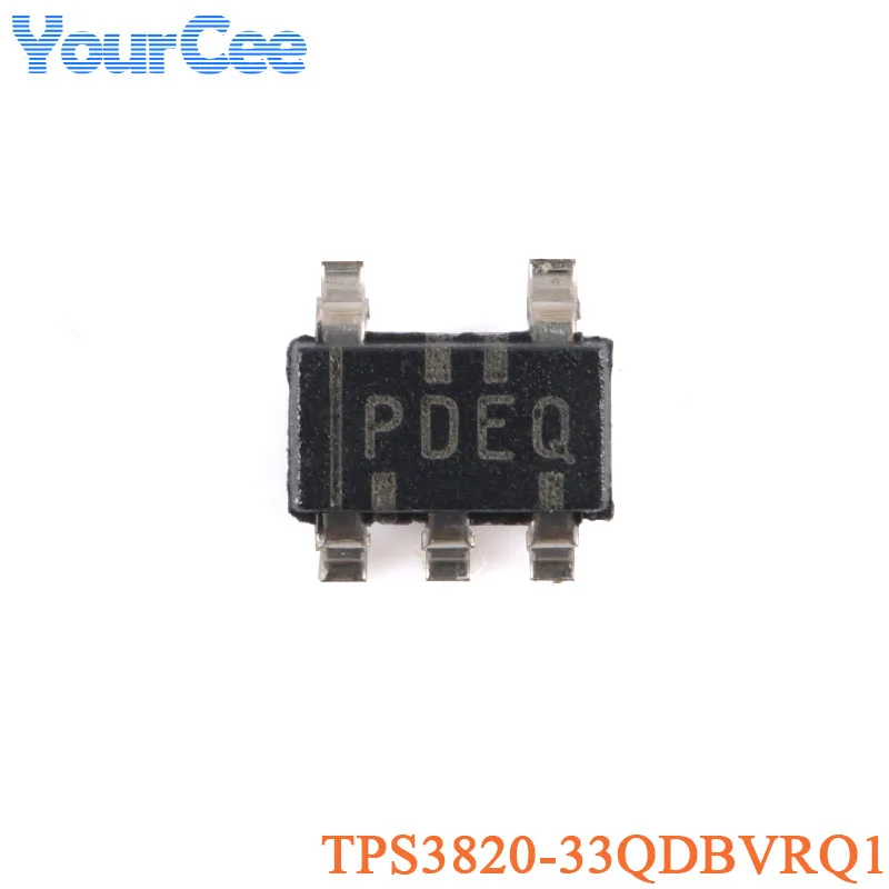 2Pcs/1PC TPS3820-33QDBVRQ1 PDEQ SOT-23-5 Active-low Push-Pull Automotive Voltage Monitor Reset IC Chip