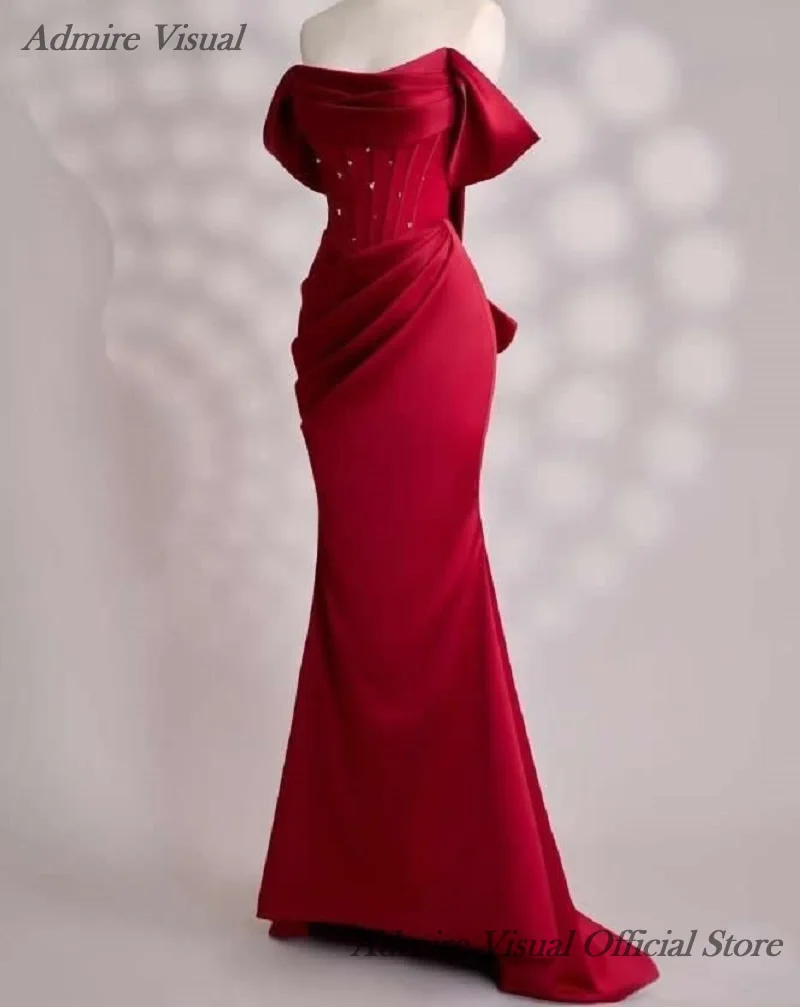 Admire Visual Длинное платье для выпускного вечера Русалка с вырезом лодочкой и бантом Элегантные платья для особых случаев