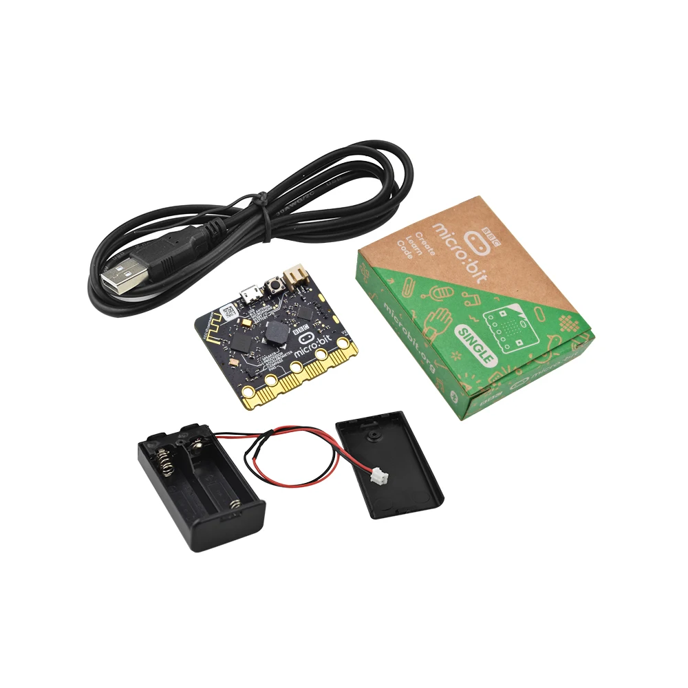 Originele BBC Micro Bit V2 Development Board Micro:Bit Go Kit & Case & Battey Houder Voor Kinderen STEM Onderwijs Python Programmering