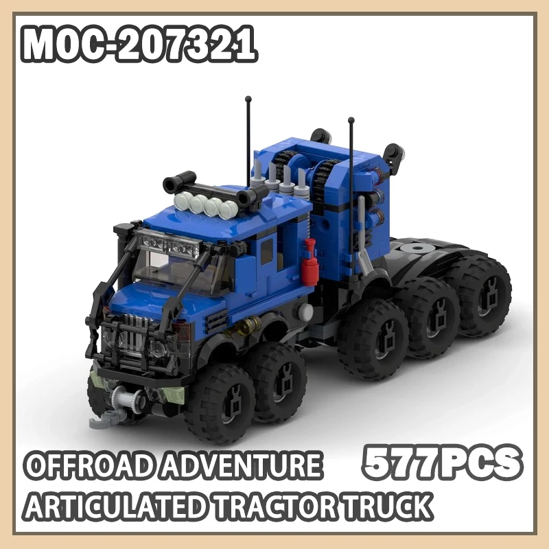 

MOC-207321 Offroad Adventure Articulated Tractor Truck Building Blocks Set Adults High Compatibility Brick Creative Gift 577PCS