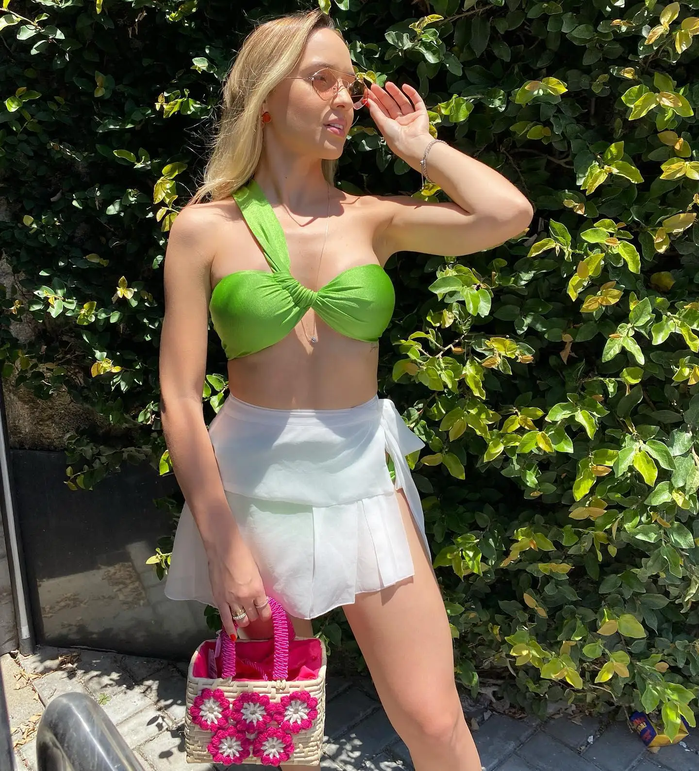 2024 3 Pieces Tassel Bikini Set Women Beach Knitting Skirts Suit Hollow Out Grid Sexy See-Through Party Streetwear Summer Outfit