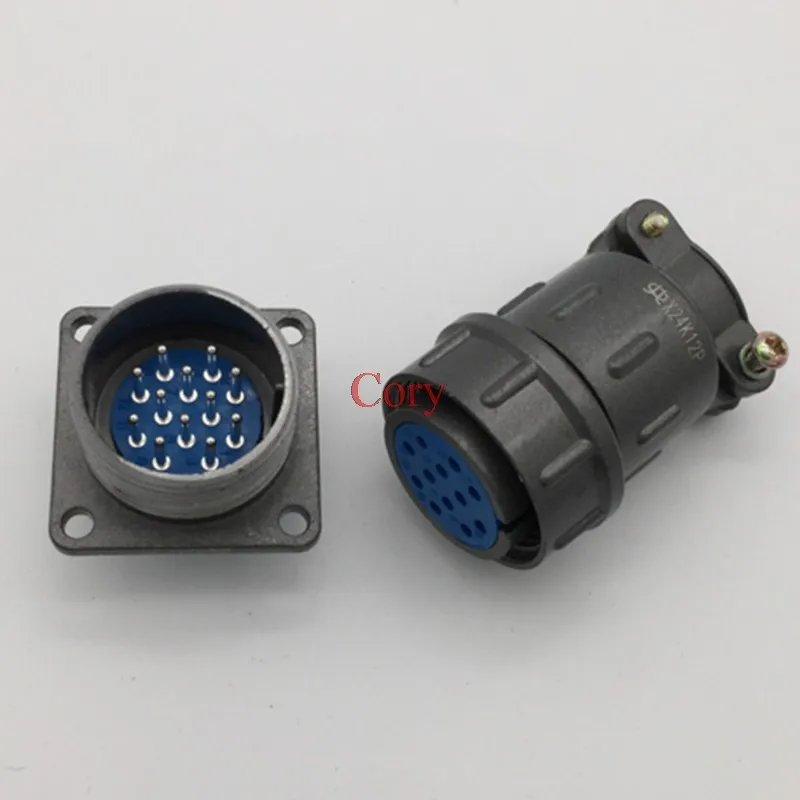 1PC Aviation connector 24mm plug connector CX24 circular connector 12/19/20/26 pin Male & Female plug socket