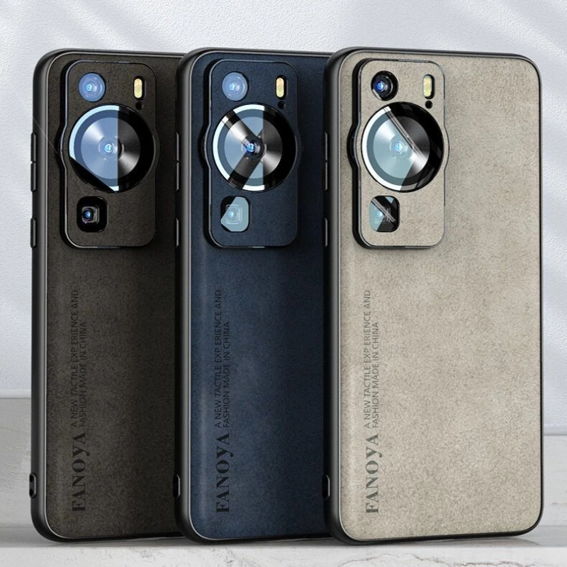 Case For Huawei P60 P60 Pro P60 Art Soft Shell Luxury Suede Leather Case Anti-slip Shockproof Full Lens Protection Cover