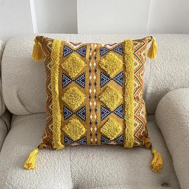 2 Stück Bohemian-Stil Ethno-Jacquard Kissenbezüge 45x45cm Sie können 2 Kissenbezüge auswählen oder sie zufällig erhalten. – Detail 19