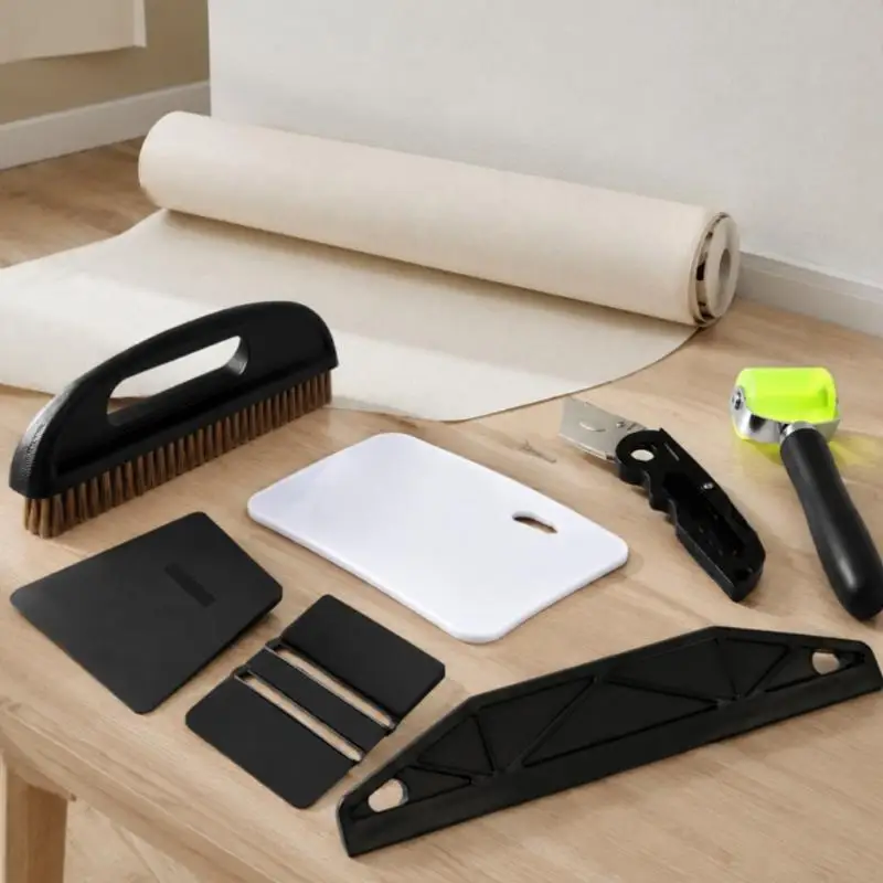 Wall Covering Installation Set with Squeegees, Hand Roller, Straight and Cutter for Smoothing, Pressing, Trimming, Y5GB