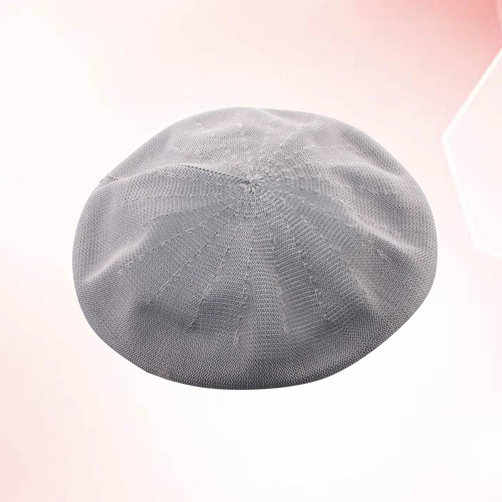 Grey Beret Hat Berets Cap All-Match Anti-UV Sun Protection Fashion Painter for Women