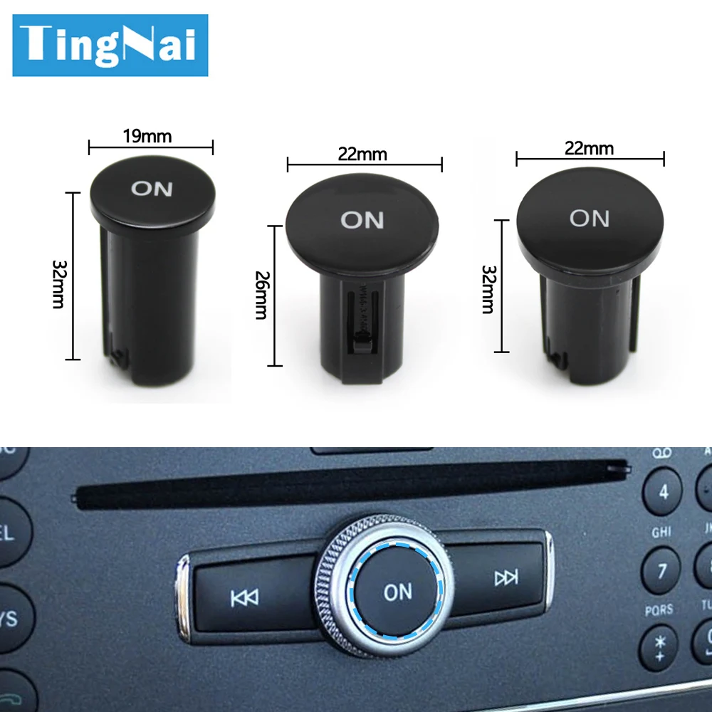 Car Front Console Radio CD Player Button Knob ON Button Switch Cap For Mercedes Benz W204 X204 W212 W207 W218  W166 W156 W172