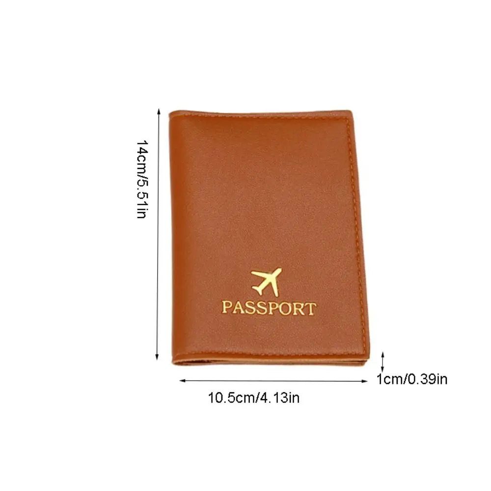 Funda de pasaporte de cuero PU multifunción, accesorios de viaje, estuche para tarjetas, Clip para pasaporte, billetera de viaje para avión, soporte para boletos