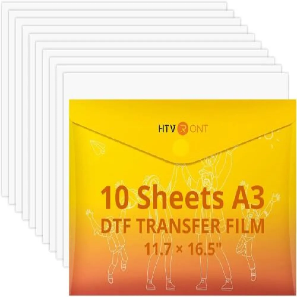 

HTVRONT A3 DTF Transfer Film PET 10/30PCS Heat Transfer Paper PreTreat Sheets for DYI Direct on T-Shirts Bags Textile