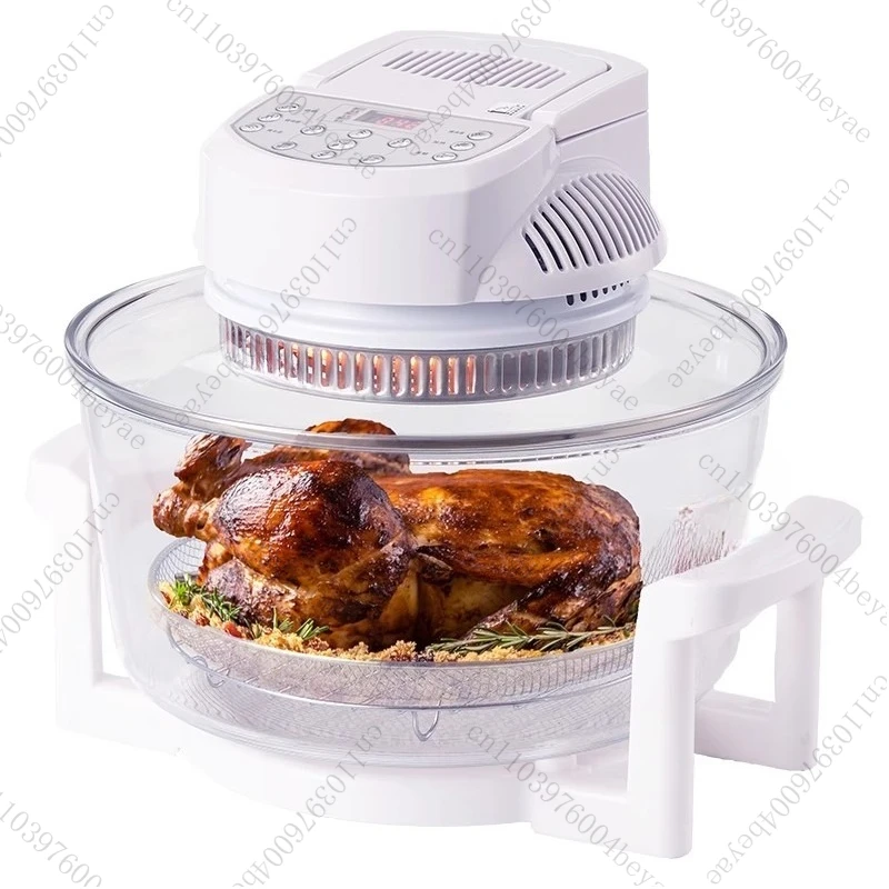 

Visual Air Fryer Large Capacity Household Oil-free Multifunctional Light Wave Furnace Glass Electric Fryer