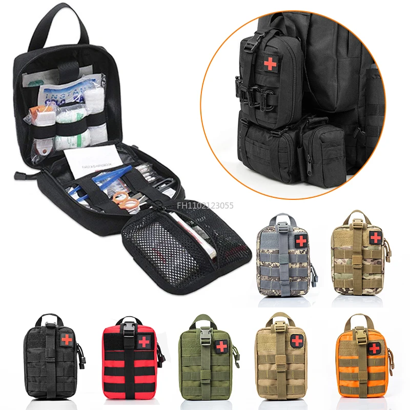 Outdoor First Aid Kit Tactical Molle Medical Bag EDC Waist Pack Hunting Camping Climbing Emergency Survival Bag Travel Organizer