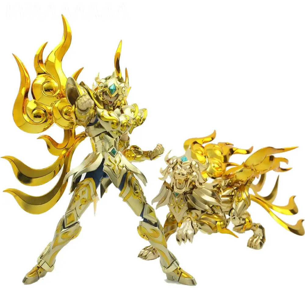 [In Stock] MC Model Saint Seiya Myth Cloth EX Leo Aiolia SOG with Totem Knights of Zodiac Anime Action Figure Collection Toys