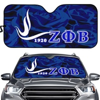 INSTANTARTS Fashion Zeta Phi Beta Durable Car Sun Shade for Windshield Easy To Intall Anti UV Protector Car Solar Protection Hot