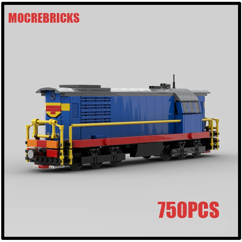 Blocos de construção de trem urbano chme3 (МЭ3) locomotiva diesel transporte modelo de veículo ferroviário diy tijolos técnicos brinquedos presentes