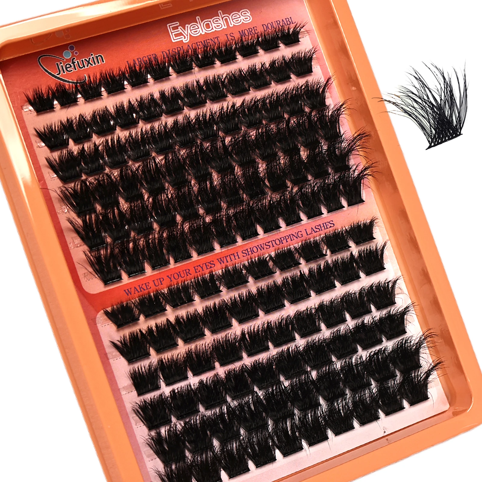 Cluster-Wimpern D-Curl Wispy Fluffy Einzelwimpernverlängerungen DIY Manga Falsche Wimpern Weich für Anfänger Tägliches Augen-Make-up – Detail 3