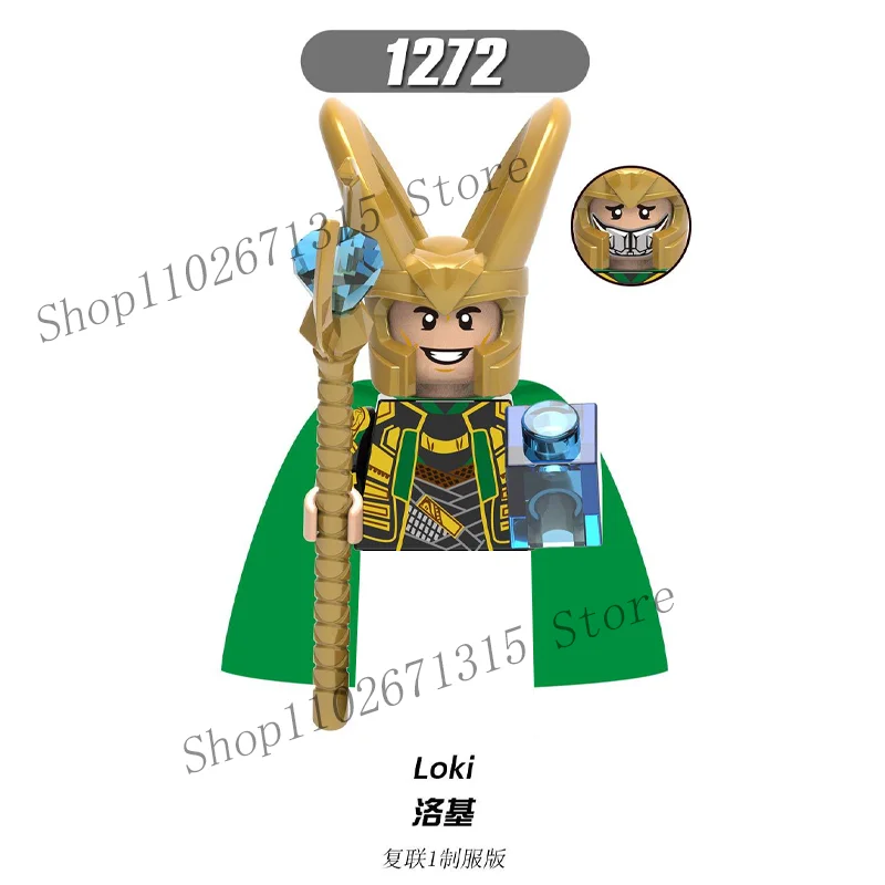 BEAST KINGDOM Iron Man Spider-Man Captain America Loki Bausteine Cartoon-Charaktere Geburtstagsgeschenk Spielzeug für Kinder