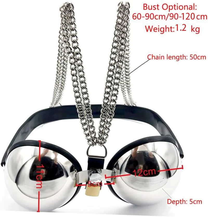 Soutien-gorge ceinture de chasteté en acier inoxydable, limite de Bondage du sein, Sissy Cosplay, jeux pour adultes, jouets sexuels BDSM pour hommes, Gay, femme, Sex Shop