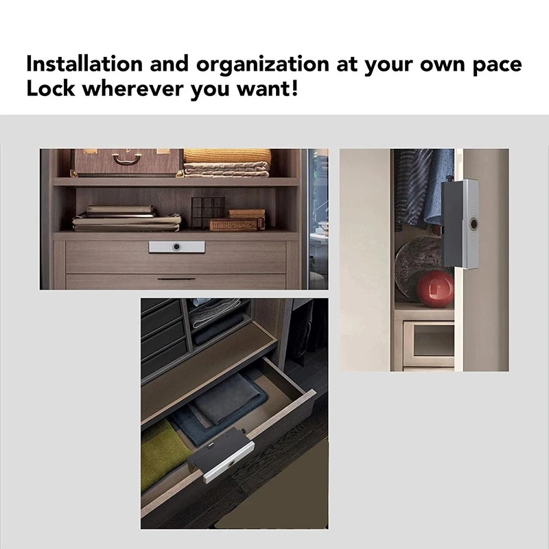 최고의 인식도어 전자식 침실용 자동 디지털 터치 아연 합금 USB 충전식 지문인식 스마트 캐비닛 잠금장치