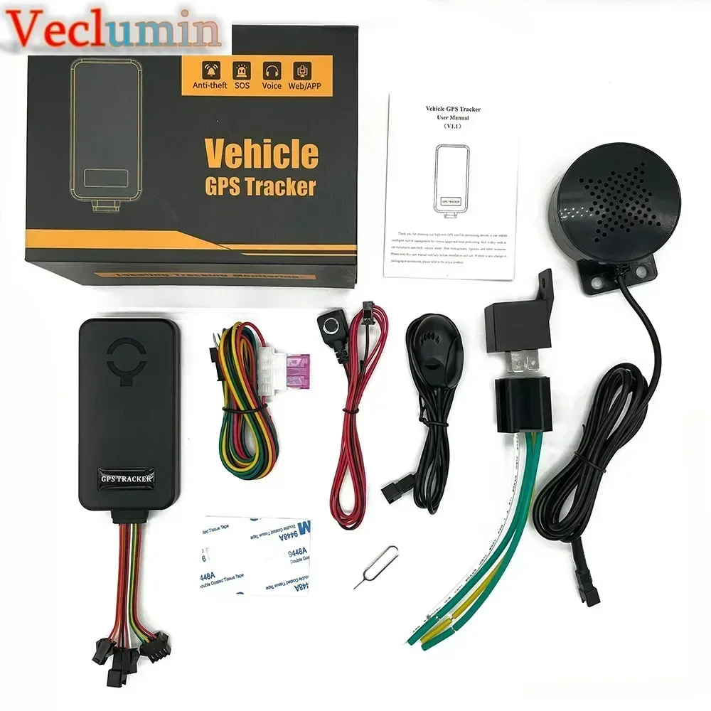 Veclumin 2G Car GPS CY21CTwo-Way Call Remote Pickup App SOS Distress Car OilCut-off ACCAnti-Theft Mobile AlarmOverspeed Alarm