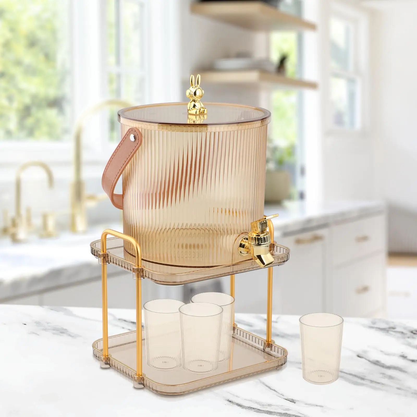 شرب موزع دلو حاوية مشروبات مع صنبور إبريق الماء موزع المشروبات المثلجة للنزهة الاستخدام اليومي في الهواء الطلق بار الحفلات