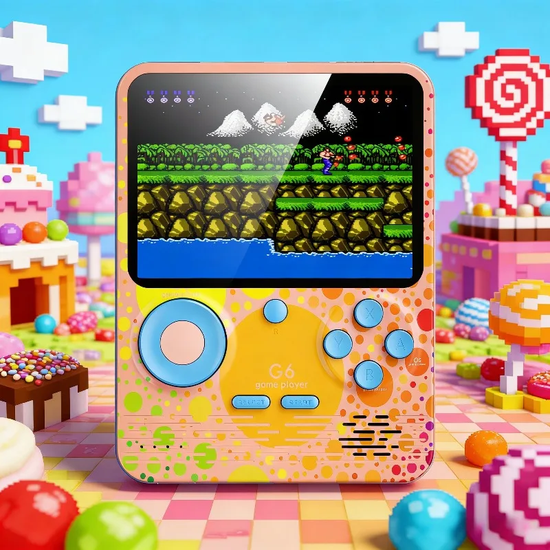 

Подарок для детей, игровая консоль G6, 3, 5-дюймовый экран, портативное игровое устройство, портативные игры, поддержка 2 игроков, игровой автомат