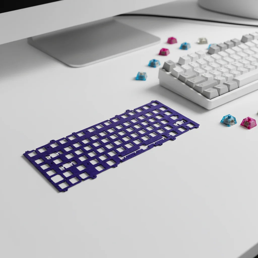 Carbon Felt Keyboard Plate 5mm Lightweight High Rigidity 3K Twill Weave ISO Certified Multi-Function For Mechanical