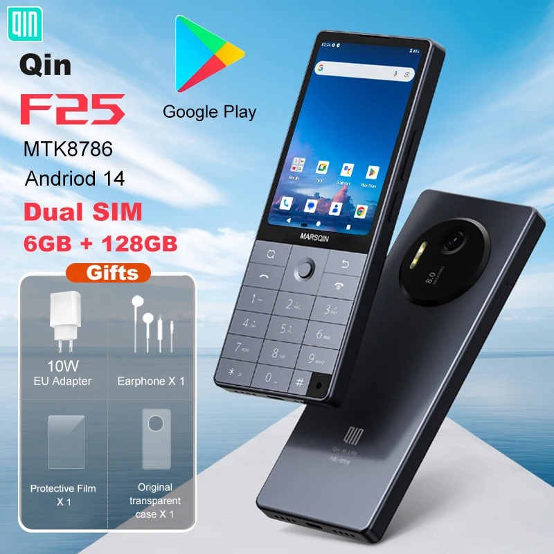 Qin F25 Touch Screen MTK8786 Dual SIM Android 14 Wifi 3.54 Inch