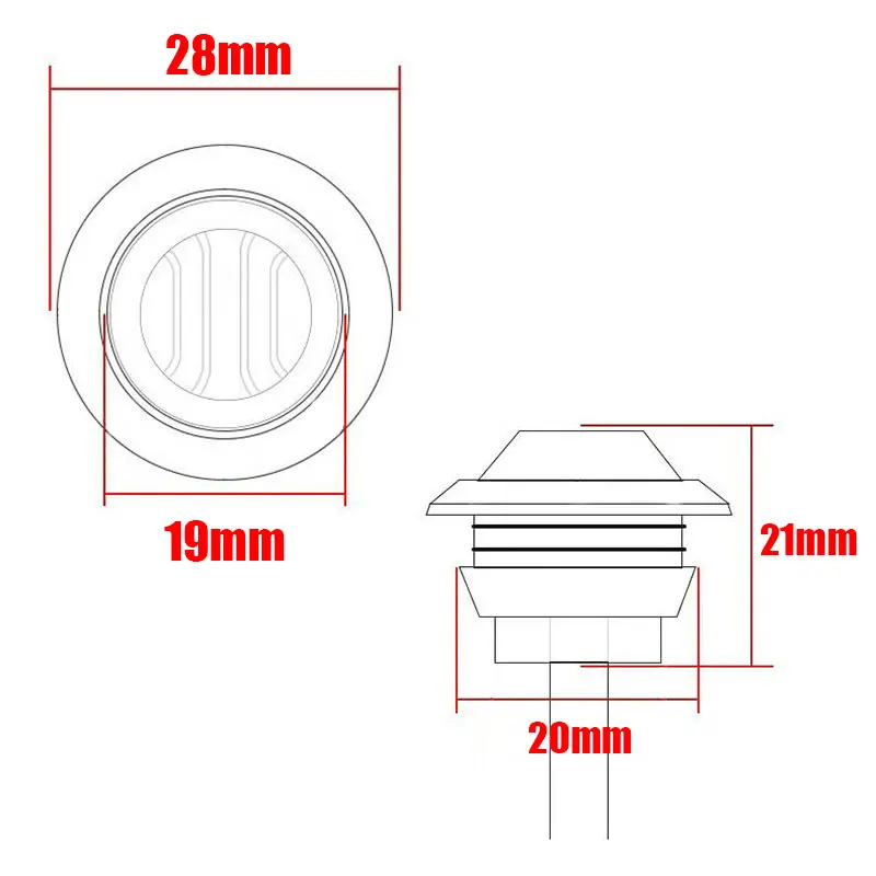 10pcs Truck LED Side Marker Light Mini Turn Signal Lamp Rear Light Stop Warning Light For Car Trailer Lorry Tractor Bus 12V 24V