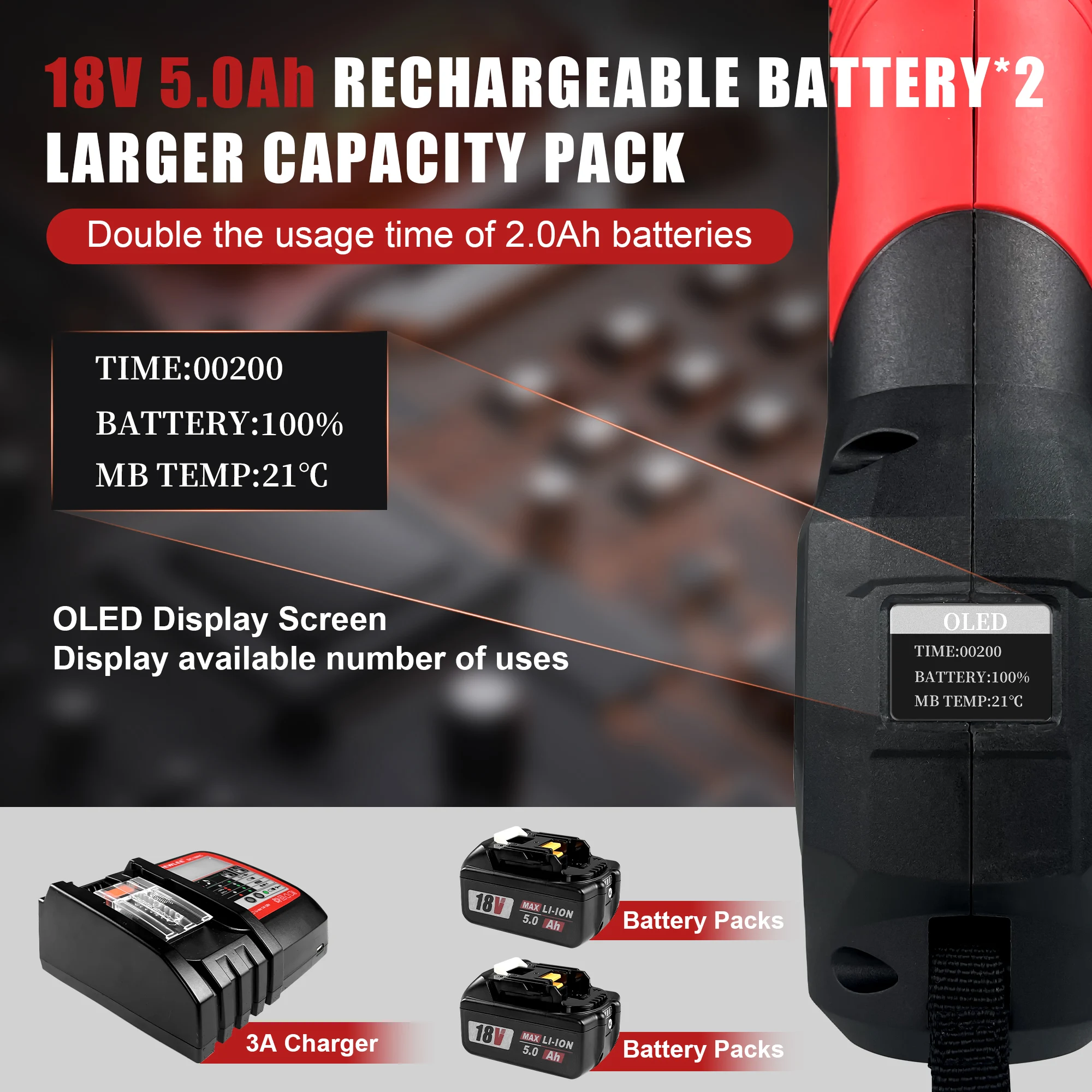 Pro Press Kupfer-Crimper Propress-Werkzeug mit 4 Backen 1/2", 3/4", 1", 1-1/4", batteriebetriebenes Crimpwerkzeug 42 kN für US-Standard-Cop